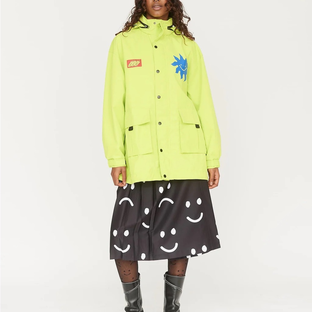 RARE NEW WITH TAGS, Lazy Oaf Garden Raver Rain Jacket - Future Garden Collection